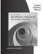 Student Solutions Builder Manual for Kuhfittig's Technical Calculus with Analytic Geometry, 5th