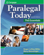 MindTap Paralegal, 1 term (6 months) Instant Access for Miller/Meinzinger’s for Paralegal Today: The Essentials