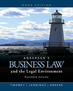 MindTap Business Law, 2 terms (12 months) Instant Access for Anderson's Business Law and the Legal Environment, Standard Volume
