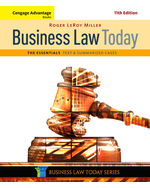 MindTap Business Law, 1 term (6 months) Instant Access for Miller's Cengage Advantage Books: Business Law Today, The Essentials: Text and Summarized Cases