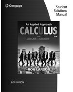 Student Solutions Manual for Larson's Calculus: An Applied Approach, 10th