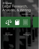MindTap Paralegal, 1 term (6 months) Instant Access for Putman/Albright's Legal Research, Analysis, and Writing