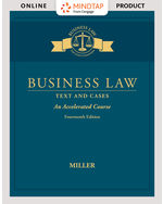MindTap Business Law, 1 term (6 months) Instant Access for Miller's Business Law: Text & Cases - An Accelerated Course