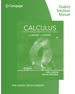 Student Solutions Manual for Larson/Edwards' Calculus of a Single Variable:  Early Transcendental Functions, 2nd