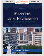 MindTap Business Law, 1 term (6 months) Instant Access for Bagley's Managers and the Legal Environment: Strategies for Business