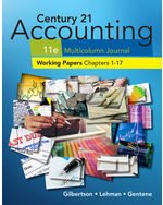 Print Working Papers, Chapters 1-17 for Century 21 Accounting Multicolumn Journal, 11th Edition