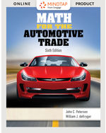 MindTap Applied Math, 2 terms (12 months) Instant Access for Peterson/deKryger's Math for the Automotive Trade