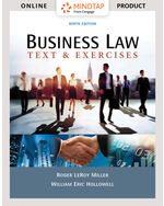 MindTap Business Law, 1 term (6 months) Instant Access for Miller/Hollowell's Business Law: Text & Exercises