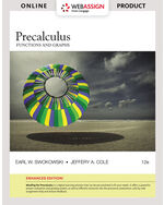 WebAssign ePin for Swokowski/Coleâ€™s Precalculus: Functions and Graphs, Enhanced Edition, Single-Term
