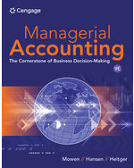 CNOWv2 for Mowen/Hansen/Heitger’s Managerial Accounting: The Cornerstone of Business Decision-Making, 1 term Instant Access