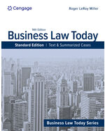 MindTap for Miller's Business Law Today, Standard: Text & Summarized Cases, 1 term Instant Access