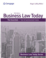 MindTap for Miller's Business Law Today, The Essentials: Text and Summarized Cases, 1 term Instant Access