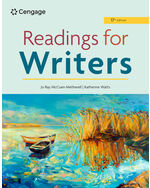 Readings for Writers 17th Edition by Jo Ray McCuen-Metherell/Kate Watts