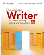 MindTap for Van Rys' The College Writer: A Guide to Thinking, Writing, and Researching, 2 terms Instant Access