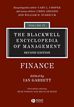Blackwell Encyclopedia of Management: Vol. 4: Finance