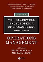 Blackwell Encyclopedia of Management: Vol. 10: Operations Management