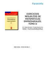Ejercicios Resueltos De Matematicas Empresariales: Tomo 2