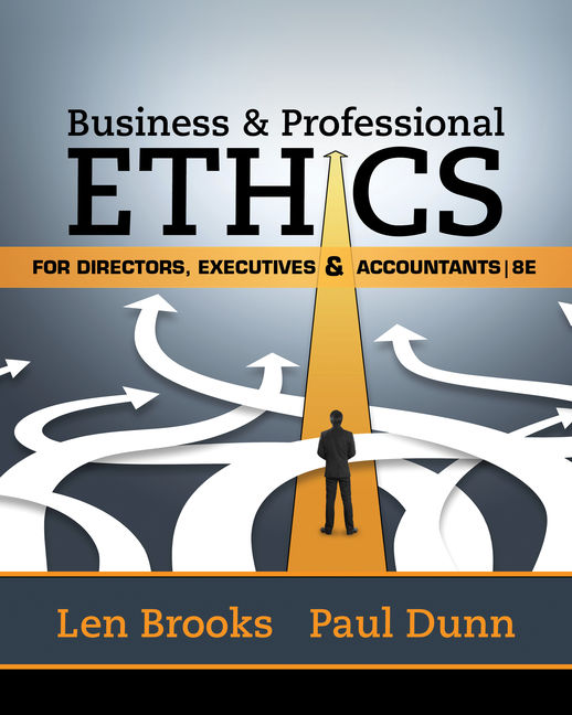 Product cover for Business & Professional Ethics for Directors, Executives & Accountants 8th Edition by Leonard J. Brooks/Paul Dunn