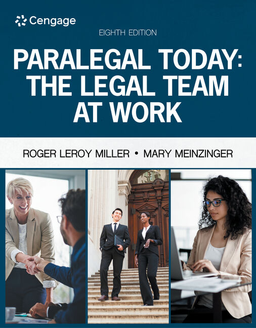 MindTap for Miller/Meinzinger's Paralegal Today: The Legal Team at Work, 1 term Printed Access Card cover