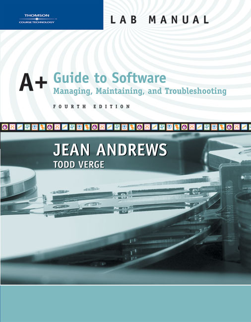 Lab Manual For Andrews A Guide To Hardware Managing Maintaining And
Troubleshooting 4th